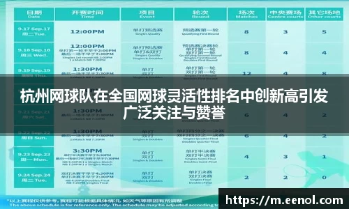 杭州网球队在全国网球灵活性排名中创新高引发广泛关注与赞誉