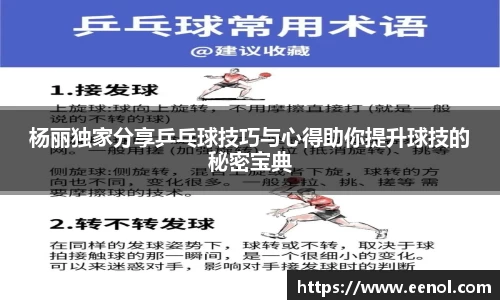杨丽独家分享乒乓球技巧与心得助你提升球技的秘密宝典